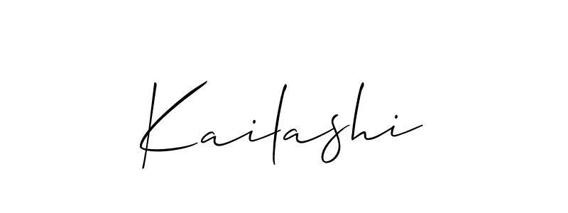 if you are searching for the best signature style for your name Kailashi. so please give up your signature search. here we have designed multiple signature styles  using Allison_Script. Kailashi signature style 2 images and pictures png