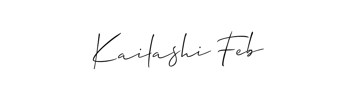 How to Draw Kailashi Feb signature style? Allison_Script is a latest design signature styles for name Kailashi Feb. Kailashi Feb signature style 2 images and pictures png