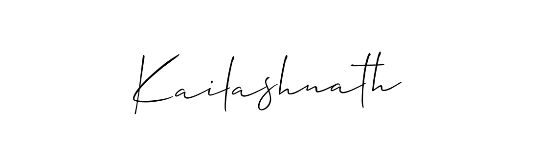 It looks lik you need a new signature style for name Kailashnath. Design unique handwritten (Allison_Script) signature with our free signature maker in just a few clicks. Kailashnath signature style 2 images and pictures png