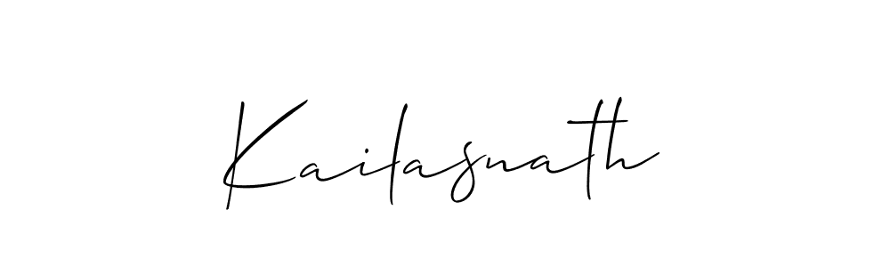 Create a beautiful signature design for name Kailasnath. With this signature (Allison_Script) fonts, you can make a handwritten signature for free. Kailasnath signature style 2 images and pictures png