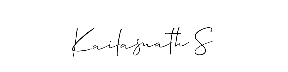 How to Draw Kailasnath S signature style? Allison_Script is a latest design signature styles for name Kailasnath S. Kailasnath S signature style 2 images and pictures png