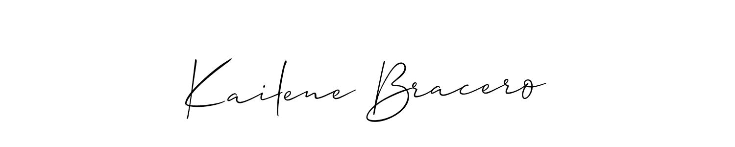 How to make Kailene Bracero name signature. Use Allison_Script style for creating short signs online. This is the latest handwritten sign. Kailene Bracero signature style 2 images and pictures png