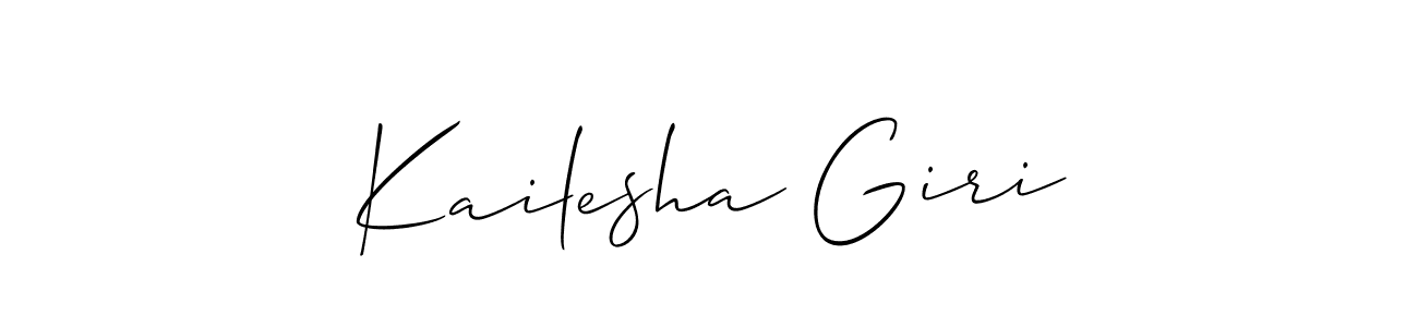 You can use this online signature creator to create a handwritten signature for the name Kailesha Giri. This is the best online autograph maker. Kailesha Giri signature style 2 images and pictures png