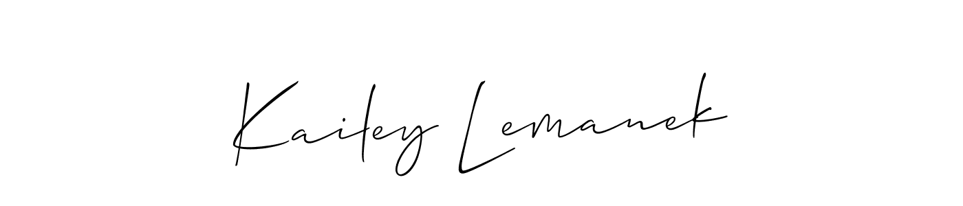You should practise on your own different ways (Allison_Script) to write your name (Kailey Lemanek) in signature. don't let someone else do it for you. Kailey Lemanek signature style 2 images and pictures png