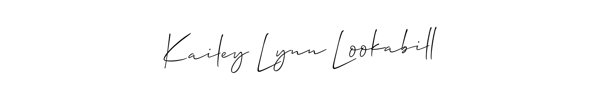 Also You can easily find your signature by using the search form. We will create Kailey Lynn Lookabill name handwritten signature images for you free of cost using Allison_Script sign style. Kailey Lynn Lookabill signature style 2 images and pictures png