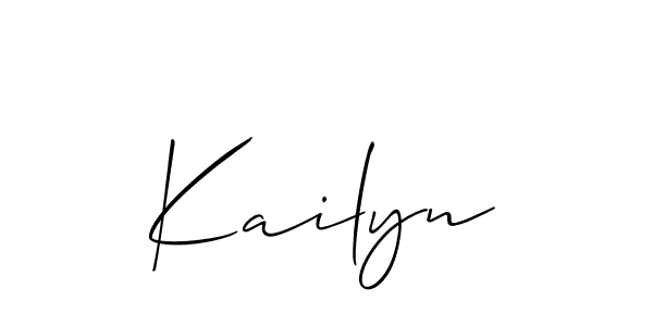 Use a signature maker to create a handwritten signature online. With this signature software, you can design (Allison_Script) your own signature for name Kailyn. Kailyn signature style 2 images and pictures png