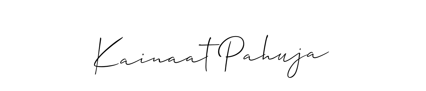 Design your own signature with our free online signature maker. With this signature software, you can create a handwritten (Allison_Script) signature for name Kainaat Pahuja. Kainaat Pahuja signature style 2 images and pictures png