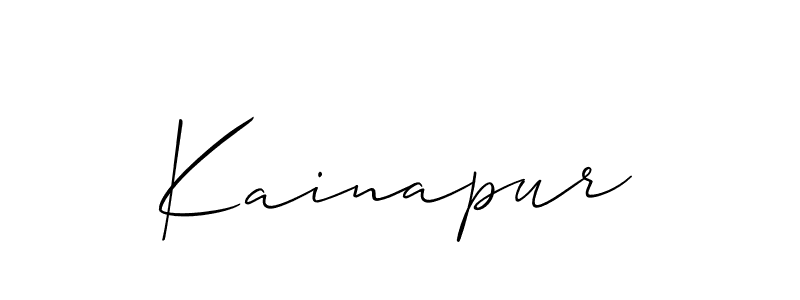 You should practise on your own different ways (Allison_Script) to write your name (Kainapur) in signature. don't let someone else do it for you. Kainapur signature style 2 images and pictures png