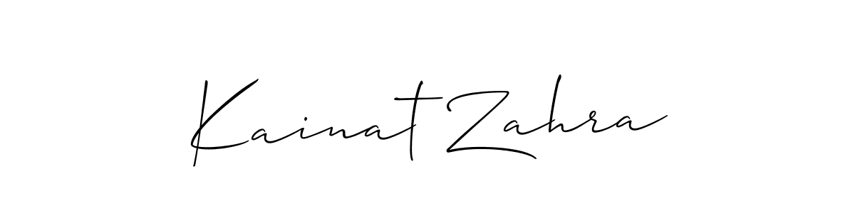 The best way (Allison_Script) to make a short signature is to pick only two or three words in your name. The name Kainat Zahra include a total of six letters. For converting this name. Kainat Zahra signature style 2 images and pictures png