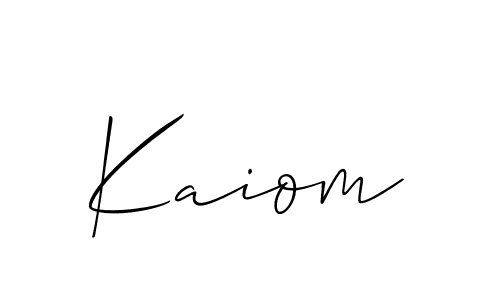 Create a beautiful signature design for name Kaiom. With this signature (Allison_Script) fonts, you can make a handwritten signature for free. Kaiom signature style 2 images and pictures png