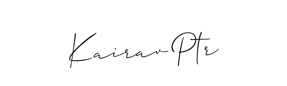 Kairav Ptr stylish signature style. Best Handwritten Sign (Allison_Script) for my name. Handwritten Signature Collection Ideas for my name Kairav Ptr. Kairav Ptr signature style 2 images and pictures png