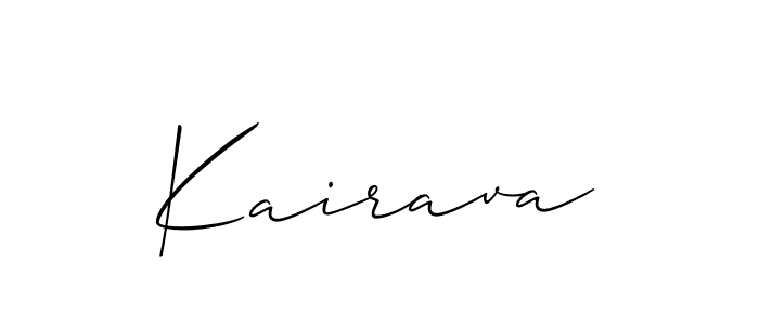 How to make Kairava signature? Allison_Script is a professional autograph style. Create handwritten signature for Kairava name. Kairava signature style 2 images and pictures png