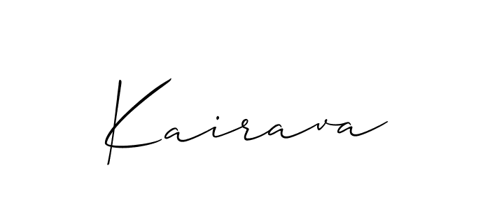 How to make Kairava signature? Allison_Script is a professional autograph style. Create handwritten signature for Kairava name. Kairava signature style 2 images and pictures png