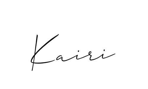 How to make Kairi signature? Allison_Script is a professional autograph style. Create handwritten signature for Kairi name. Kairi signature style 2 images and pictures png