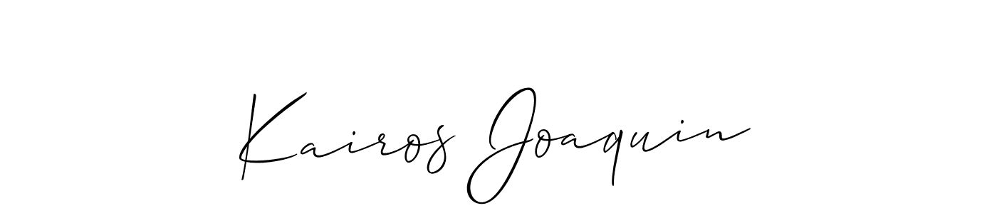 You should practise on your own different ways (Allison_Script) to write your name (Kairos Joaquin) in signature. don't let someone else do it for you. Kairos Joaquin signature style 2 images and pictures png