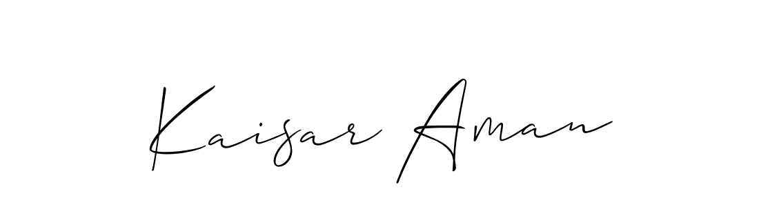 You should practise on your own different ways (Allison_Script) to write your name (Kaisar Aman) in signature. don't let someone else do it for you. Kaisar Aman signature style 2 images and pictures png