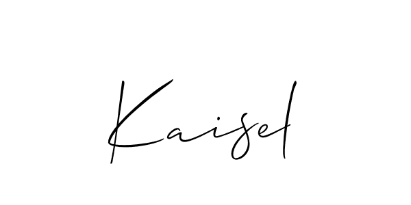 Similarly Allison_Script is the best handwritten signature design. Signature creator online .You can use it as an online autograph creator for name Kaisel. Kaisel signature style 2 images and pictures png