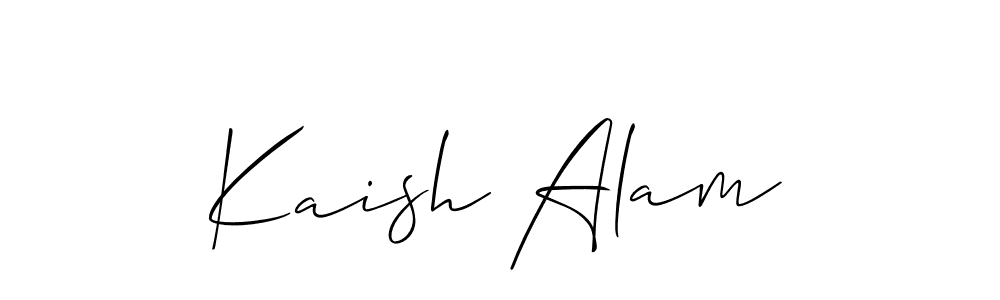 Allison_Script is a professional signature style that is perfect for those who want to add a touch of class to their signature. It is also a great choice for those who want to make their signature more unique. Get Kaish Alam name to fancy signature for free. Kaish Alam signature style 2 images and pictures png