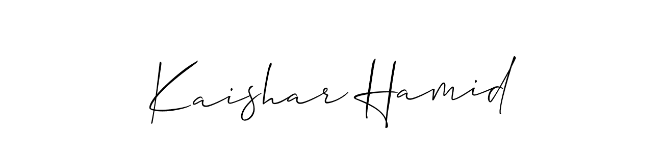 Make a beautiful signature design for name Kaishar Hamid. With this signature (Allison_Script) style, you can create a handwritten signature for free. Kaishar Hamid signature style 2 images and pictures png