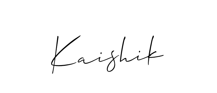 You should practise on your own different ways (Allison_Script) to write your name (Kaishik) in signature. don't let someone else do it for you. Kaishik signature style 2 images and pictures png