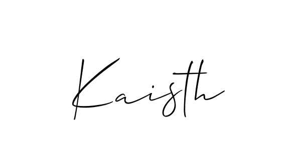 Make a beautiful signature design for name Kaisth. Use this online signature maker to create a handwritten signature for free. Kaisth signature style 2 images and pictures png