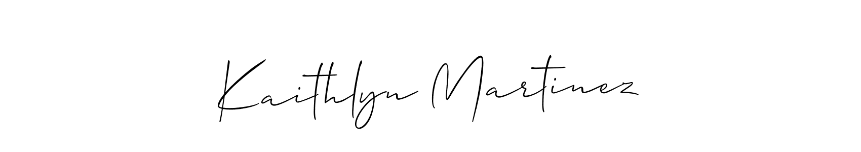 Make a beautiful signature design for name Kaithlyn Martinez. With this signature (Allison_Script) style, you can create a handwritten signature for free. Kaithlyn Martinez signature style 2 images and pictures png
