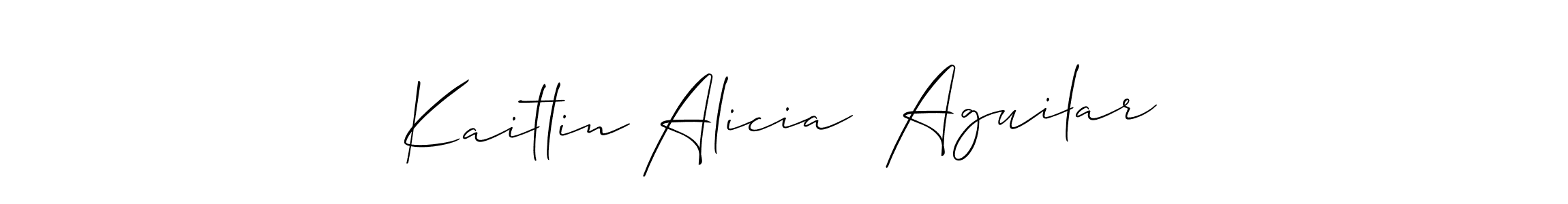 Kaitlin Alicia  Aguilar stylish signature style. Best Handwritten Sign (Allison_Script) for my name. Handwritten Signature Collection Ideas for my name Kaitlin Alicia  Aguilar. Kaitlin Alicia  Aguilar signature style 2 images and pictures png
