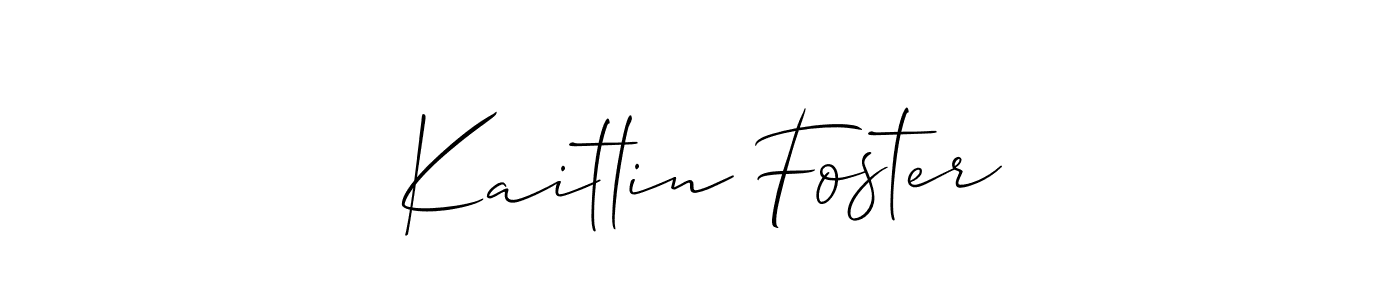 It looks lik you need a new signature style for name Kaitlin Foster. Design unique handwritten (Allison_Script) signature with our free signature maker in just a few clicks. Kaitlin Foster signature style 2 images and pictures png