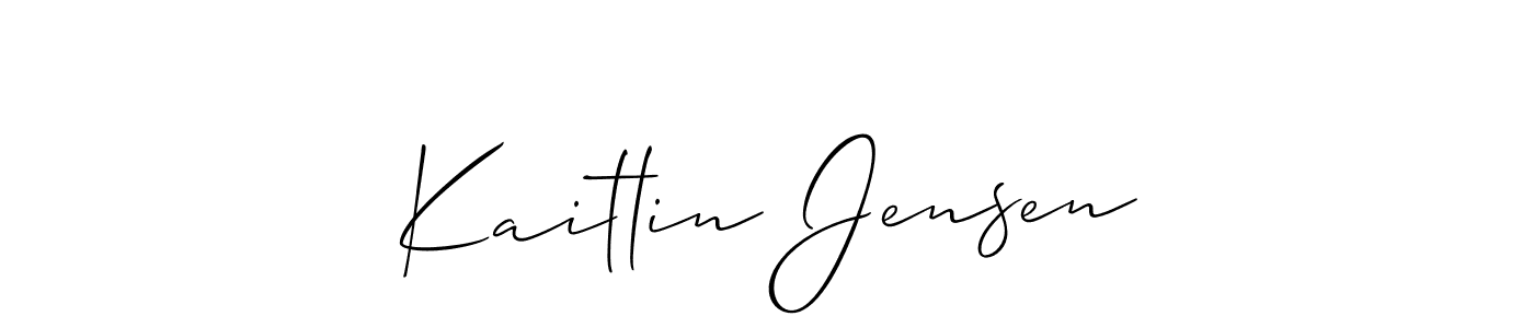 Make a short Kaitlin Jensen signature style. Manage your documents anywhere anytime using Allison_Script. Create and add eSignatures, submit forms, share and send files easily. Kaitlin Jensen signature style 2 images and pictures png
