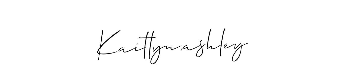 Create a beautiful signature design for name Kaitlyn,ashley. With this signature (Allison_Script) fonts, you can make a handwritten signature for free. Kaitlyn,ashley signature style 2 images and pictures png