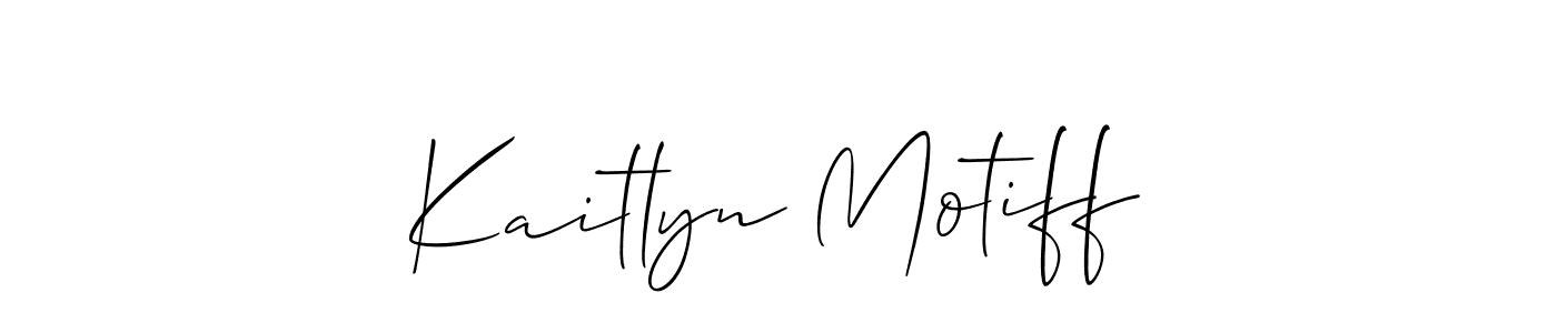 It looks lik you need a new signature style for name Kaitlyn Motiff. Design unique handwritten (Allison_Script) signature with our free signature maker in just a few clicks. Kaitlyn Motiff signature style 2 images and pictures png