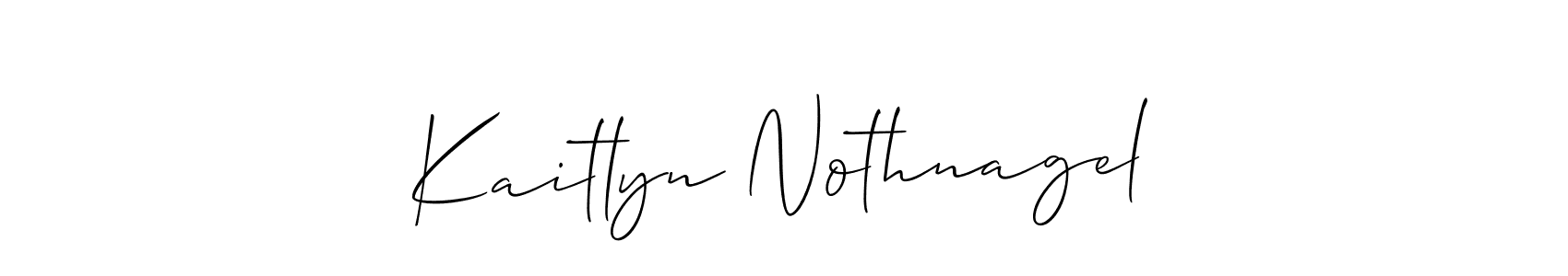 You should practise on your own different ways (Allison_Script) to write your name (Kaitlyn Nothnagel) in signature. don't let someone else do it for you. Kaitlyn Nothnagel signature style 2 images and pictures png