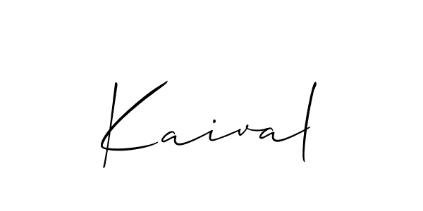 Best and Professional Signature Style for Kaival. Allison_Script Best Signature Style Collection. Kaival signature style 2 images and pictures png