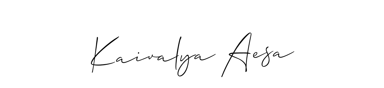 Also we have Kaivalya Aesa name is the best signature style. Create professional handwritten signature collection using Allison_Script autograph style. Kaivalya Aesa signature style 2 images and pictures png