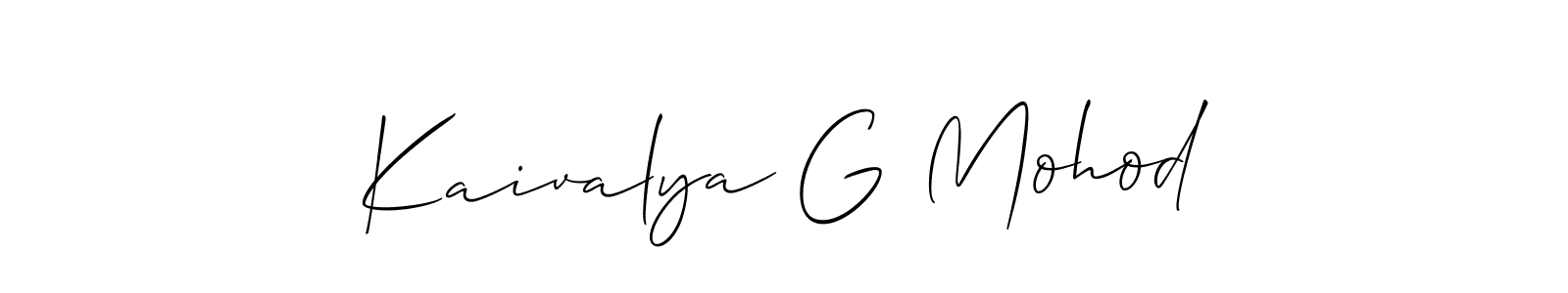 Make a beautiful signature design for name Kaivalya G Mohod. Use this online signature maker to create a handwritten signature for free. Kaivalya G Mohod signature style 2 images and pictures png