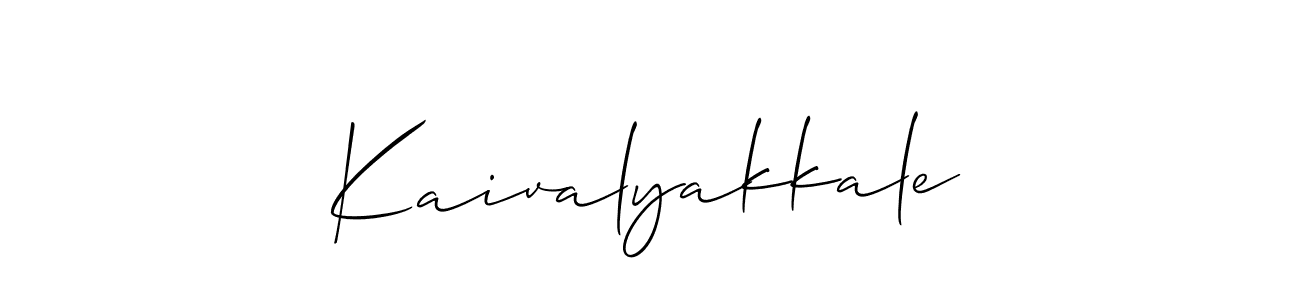 Kaivalyakkale stylish signature style. Best Handwritten Sign (Allison_Script) for my name. Handwritten Signature Collection Ideas for my name Kaivalyakkale. Kaivalyakkale signature style 2 images and pictures png