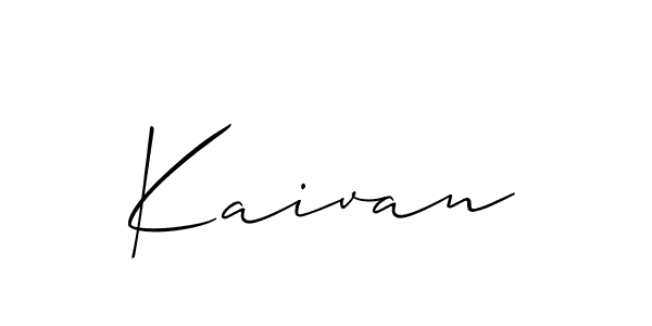 Make a beautiful signature design for name Kaivan. Use this online signature maker to create a handwritten signature for free. Kaivan signature style 2 images and pictures png