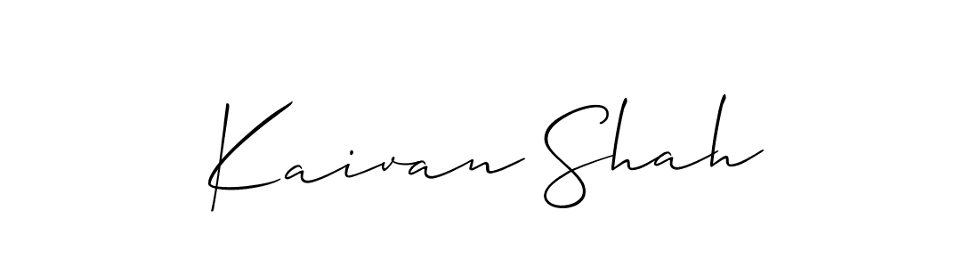 This is the best signature style for the Kaivan Shah name. Also you like these signature font (Allison_Script). Mix name signature. Kaivan Shah signature style 2 images and pictures png