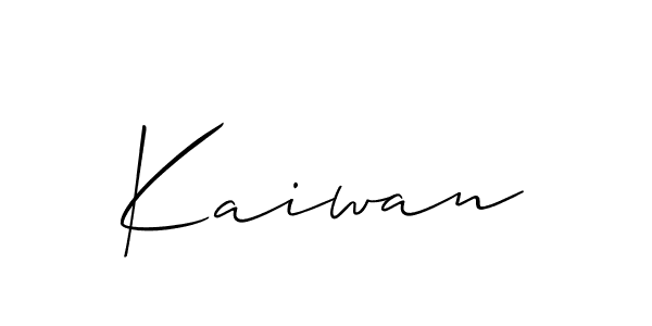 Design your own signature with our free online signature maker. With this signature software, you can create a handwritten (Allison_Script) signature for name Kaiwan. Kaiwan signature style 2 images and pictures png