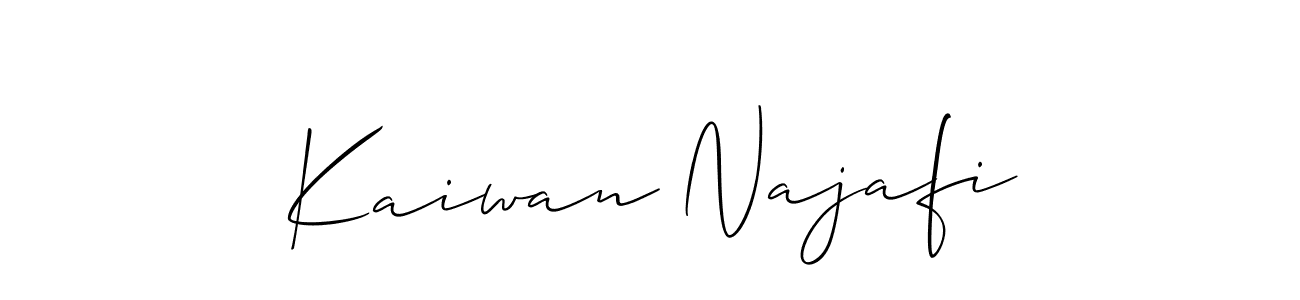 Kaiwan Najafi stylish signature style. Best Handwritten Sign (Allison_Script) for my name. Handwritten Signature Collection Ideas for my name Kaiwan Najafi. Kaiwan Najafi signature style 2 images and pictures png