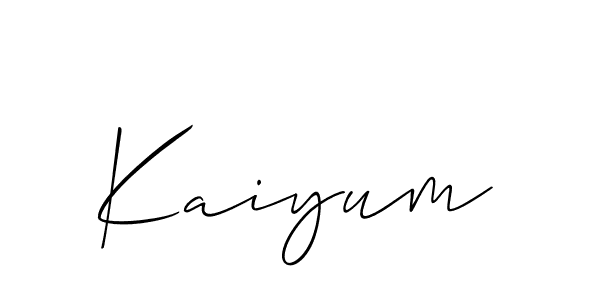 Make a beautiful signature design for name Kaiyum. With this signature (Allison_Script) style, you can create a handwritten signature for free. Kaiyum signature style 2 images and pictures png