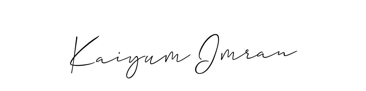 Make a beautiful signature design for name Kaiyum Imran. With this signature (Allison_Script) style, you can create a handwritten signature for free. Kaiyum Imran signature style 2 images and pictures png