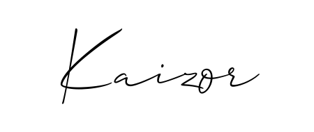 The Allison_Script typeface gives name Kaizor a refined look. Suitable for certificates, diplomas, and official verification. Kaizor signature style 2 images and pictures png
