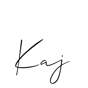 Create a beautiful signature design for name Kaj. With this signature (Allison_Script) fonts, you can make a handwritten signature for free. Kaj signature style 2 images and pictures png