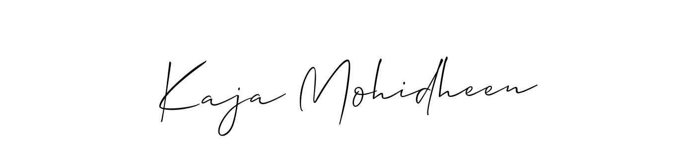 Make a beautiful signature design for name Kaja Mohidheen. With this signature (Allison_Script) style, you can create a handwritten signature for free. Kaja Mohidheen signature style 2 images and pictures png