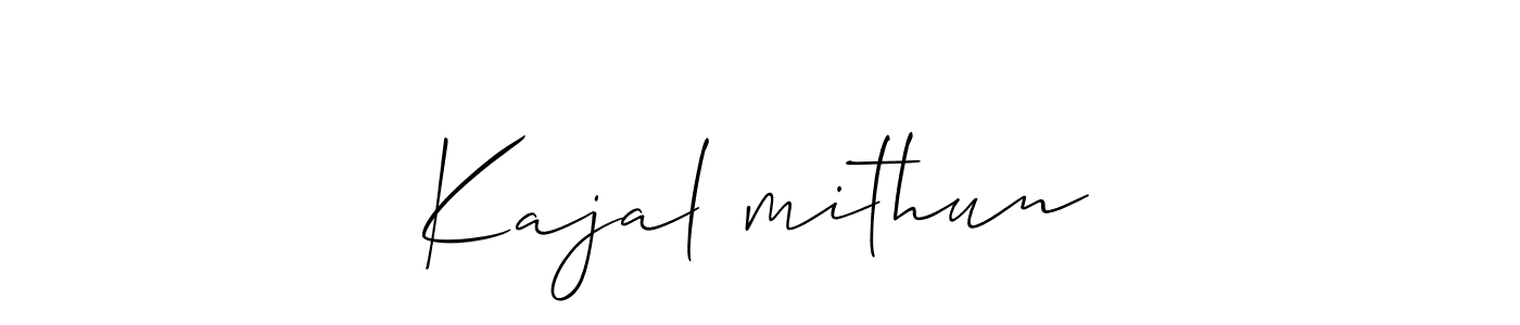 Use a signature maker to create a handwritten signature online. With this signature software, you can design (Allison_Script) your own signature for name Kajal♡mithun. Kajal♡mithun signature style 2 images and pictures png