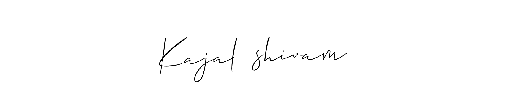 How to make Kajal❤️shivam signature? Allison_Script is a professional autograph style. Create handwritten signature for Kajal❤️shivam name. Kajal❤️shivam signature style 2 images and pictures png