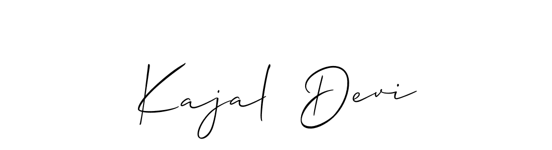 The best way (Allison_Script) to make a short signature is to pick only two or three words in your name. The name Kajal  Devi include a total of six letters. For converting this name. Kajal  Devi signature style 2 images and pictures png