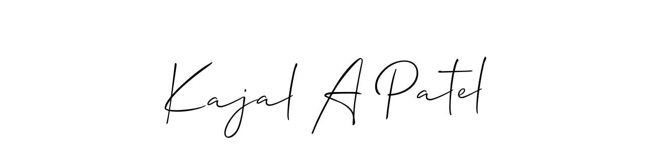 You should practise on your own different ways (Allison_Script) to write your name (Kajal A Patel) in signature. don't let someone else do it for you. Kajal A Patel signature style 2 images and pictures png