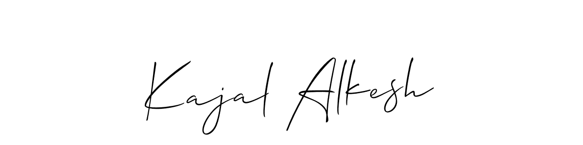 Use a signature maker to create a handwritten signature online. With this signature software, you can design (Allison_Script) your own signature for name Kajal Alkesh. Kajal Alkesh signature style 2 images and pictures png